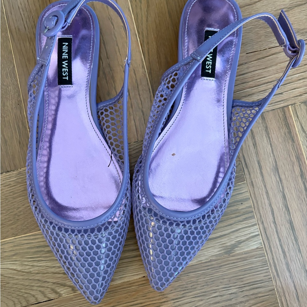 Nine West Lavender Mesh Flats